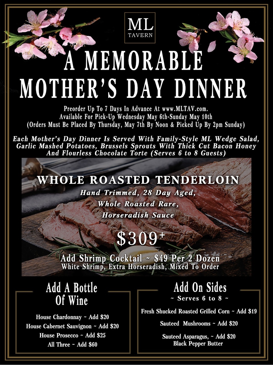 ML Tavern Mother's day 2026